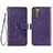 Coque Portefeuille Fleurs Livre Cuir Etui Clapet S03D pour Samsung Galaxy S22 Plus 5G Petit