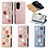 Coque Portefeuille Fleurs Livre Cuir Etui Clapet S04D pour Huawei Nova 10 Petit