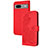 Coque Portefeuille Fleurs Livre Cuir Etui Clapet Y01X pour Google Pixel 7a 5G Rouge