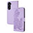 Coque Portefeuille Fleurs Livre Cuir Etui Clapet Y01X pour Huawei Honor 90 Lite 5G Violet