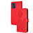 Coque Portefeuille Fleurs Livre Cuir Etui Clapet Y01X pour Motorola Moto E13 Rouge