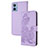 Coque Portefeuille Fleurs Livre Cuir Etui Clapet Y01X pour Motorola Moto E22 Violet