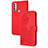 Coque Portefeuille Fleurs Livre Cuir Etui Clapet Y01X pour Motorola Moto E40 Rouge