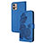 Coque Portefeuille Fleurs Livre Cuir Etui Clapet Y01X pour Motorola Moto G32 Bleu