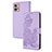 Coque Portefeuille Fleurs Livre Cuir Etui Clapet Y01X pour Motorola Moto G32 Violet