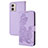 Coque Portefeuille Fleurs Livre Cuir Etui Clapet Y01X pour Motorola Moto G53j 5G Violet
