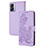 Coque Portefeuille Fleurs Livre Cuir Etui Clapet Y01X pour Oppo A57 5G Violet