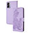 Coque Portefeuille Fleurs Livre Cuir Etui Clapet Y01X pour Oppo A77 5G Violet