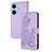 Coque Portefeuille Fleurs Livre Cuir Etui Clapet Y01X pour Oppo K11 5G Violet