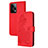 Coque Portefeuille Fleurs Livre Cuir Etui Clapet Y01X pour Xiaomi Redmi Note 12 Explorer Rouge