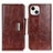 Coque Portefeuille Livre Cuir Etui Clapet A01 pour Apple iPhone 13 Marron