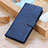 Coque Portefeuille Livre Cuir Etui Clapet A01D pour Huawei Honor X8b Bleu
