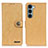 Coque Portefeuille Livre Cuir Etui Clapet A01D pour Motorola Moto Edge S30 5G Or