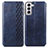 Coque Portefeuille Livre Cuir Etui Clapet A01D pour Samsung Galaxy S21 5G Bleu