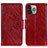 Coque Portefeuille Livre Cuir Etui Clapet A02 pour Apple iPhone 15 Pro Max Rouge