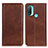 Coque Portefeuille Livre Cuir Etui Clapet A02D pour Motorola Moto E20 Marron