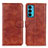 Coque Portefeuille Livre Cuir Etui Clapet A02D pour Motorola Moto Edge 20 5G Marron