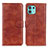 Coque Portefeuille Livre Cuir Etui Clapet A02D pour Motorola Moto Edge 20 Lite 5G Marron