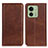 Coque Portefeuille Livre Cuir Etui Clapet A02D pour Motorola Moto Edge (2023) 5G Marron