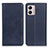 Coque Portefeuille Livre Cuir Etui Clapet A02D pour Motorola Moto G53 5G Bleu