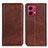 Coque Portefeuille Livre Cuir Etui Clapet A02D pour Motorola Moto G84 5G Marron