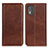 Coque Portefeuille Livre Cuir Etui Clapet A02D pour Nokia C02 Marron