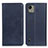 Coque Portefeuille Livre Cuir Etui Clapet A02D pour Nokia C110 Bleu