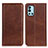 Coque Portefeuille Livre Cuir Etui Clapet A02D pour OnePlus 9R 5G Marron