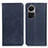 Coque Portefeuille Livre Cuir Etui Clapet A02D pour Oppo Reno10 5G Bleu