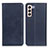 Coque Portefeuille Livre Cuir Etui Clapet A02D pour Samsung Galaxy S21 FE 5G Bleu