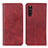 Coque Portefeuille Livre Cuir Etui Clapet A02D pour Sony Xperia 10 III Lite Rouge