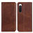 Coque Portefeuille Livre Cuir Etui Clapet A02D pour Sony Xperia 10 IV SO-52C Marron