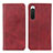 Coque Portefeuille Livre Cuir Etui Clapet A02D pour Sony Xperia 10 IV SO-52C Rouge