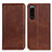 Coque Portefeuille Livre Cuir Etui Clapet A02D pour Sony Xperia 5 III Marron