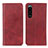 Coque Portefeuille Livre Cuir Etui Clapet A02D pour Sony Xperia 5 III SO-53B Rouge
