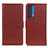 Coque Portefeuille Livre Cuir Etui Clapet A03D pour Motorola Moto Edge (2021) 5G Marron