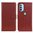 Coque Portefeuille Livre Cuir Etui Clapet A03D pour Motorola Moto G31 Marron