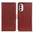 Coque Portefeuille Livre Cuir Etui Clapet A03D pour Motorola Moto G71s 5G Marron