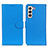 Coque Portefeuille Livre Cuir Etui Clapet A03D pour Samsung Galaxy S21 Plus 5G Bleu Ciel