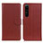 Coque Portefeuille Livre Cuir Etui Clapet A03D pour Sony Xperia 1 IV Marron