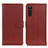 Coque Portefeuille Livre Cuir Etui Clapet A03D pour Sony Xperia 10 III Lite Marron