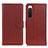 Coque Portefeuille Livre Cuir Etui Clapet A03D pour Sony Xperia 10 IV Marron