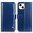 Coque Portefeuille Livre Cuir Etui Clapet A04 pour Apple iPhone 13 Bleu