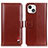 Coque Portefeuille Livre Cuir Etui Clapet A04 pour Apple iPhone 13 Marron