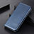 Coque Portefeuille Livre Cuir Etui Clapet A04D pour Huawei Honor X8b Bleu