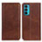 Coque Portefeuille Livre Cuir Etui Clapet A04D pour Motorola Moto Edge 20 5G Marron