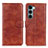 Coque Portefeuille Livre Cuir Etui Clapet A04D pour Motorola Moto Edge S30 5G Marron