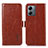 Coque Portefeuille Livre Cuir Etui Clapet A04D pour Motorola Moto G14 Marron