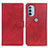 Coque Portefeuille Livre Cuir Etui Clapet A04D pour Motorola Moto G31 Rouge