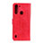 Coque Portefeuille Livre Cuir Etui Clapet A04D pour Motorola Moto One Fusion Rouge